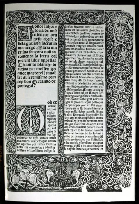 Framed Print : Dedicatory page of this edition of Tirant Lo Blanc, by Joanot Martorell, Valencia Framed Print : Dedicatory page of this edition of Tirant Lo Blanc, by Joanot Martorell, Valencia