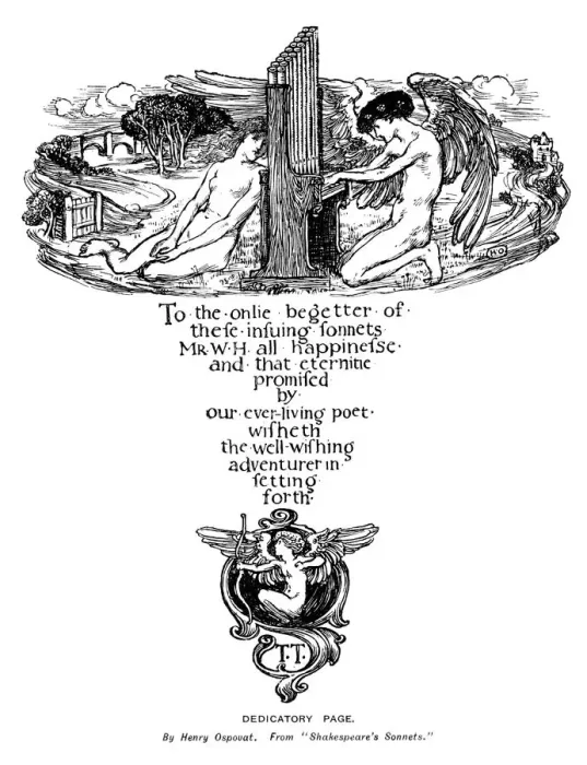 Framed Print : Dedicatory page from Shakespeares Sonnets, 1899 Framed Print : Dedicatory page from Shakespeares Sonnets, 1899
