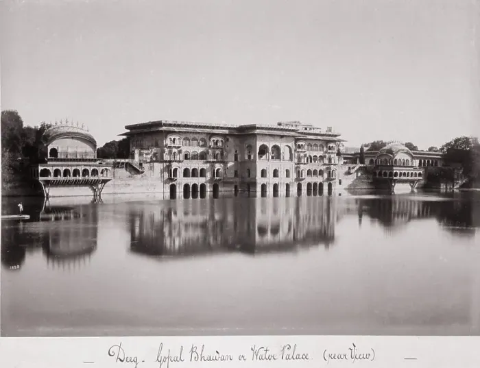 Framed Print : Deeg, Gopal Bhawán or Water Palace, Late 1860s. Creator: Samuel Bourne Framed Print : Deeg, Gopal Bhawán or Water Palace, Late 1860s. Creator: Samuel Bourne