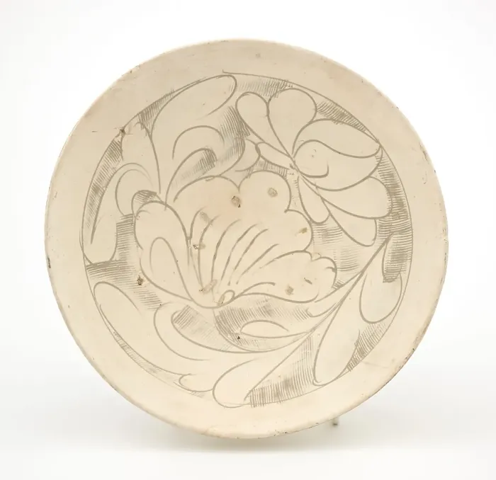 Framed Print : Deep bowl with peony design, Jin dynasty (1115-1234). Creator: Unknown Framed Print : Deep bowl with peony design, Jin dynasty (1115-1234). Creator: Unknown