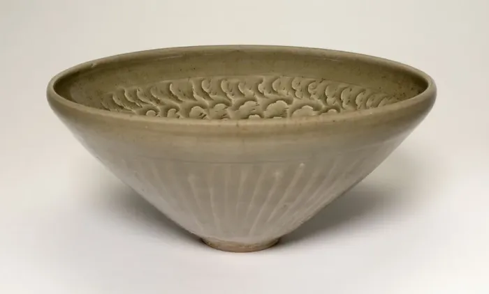 Framed Print : Deep Conical Bowl with Cloudlike Petals, Northern Song dynasty Framed Print : Deep Conical Bowl with Cloudlike Petals, Northern Song dynasty