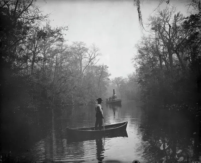 Framed Print : Deep Creek, Fla. between 1880 and 1897. Creator: William H. Jackson Framed Print : Deep Creek, Fla. between 1880 and 1897. Creator: William H. Jackson