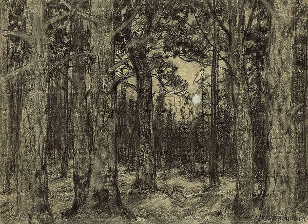 Deep in the Woods of the Krasnoyarsk Taiga, 1904. Creator: Boris Vasilievich Smirnov