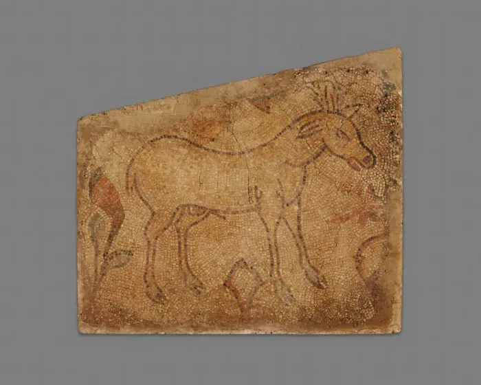 Framed Print : Deer in Floral Field, 4th-5th century. Creator: Unknown Framed Print : Deer in Floral Field, 4th-5th century. Creator: Unknown