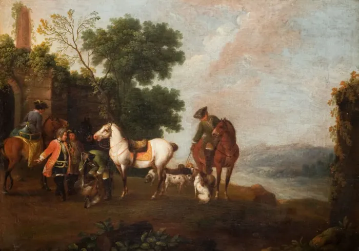 Framed Print : The Deer Hunt, 1760. Creator: Wenzel Ignaz Prasch Framed Print : The Deer Hunt, 1760. Creator: Wenzel Ignaz Prasch