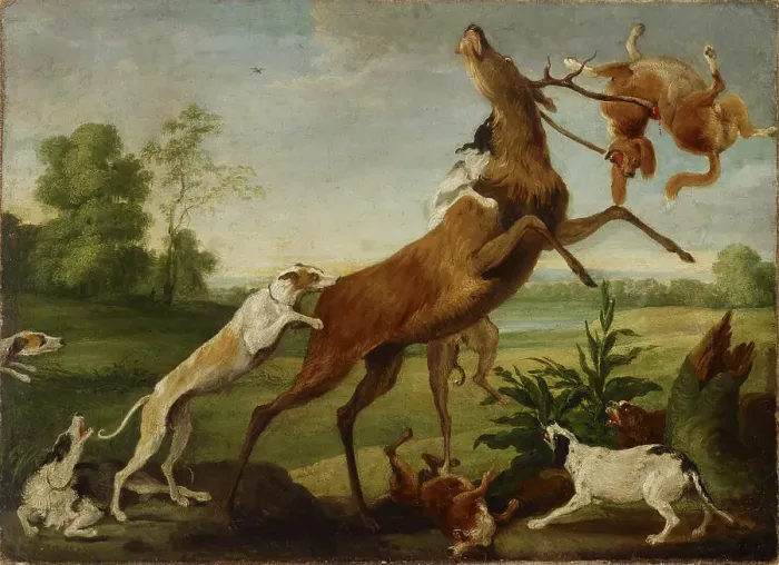 Framed Print : The deer hunt, c1620-1670. Creator: Paul de Vos Framed Print : The deer hunt, c1620-1670. Creator: Paul de Vos