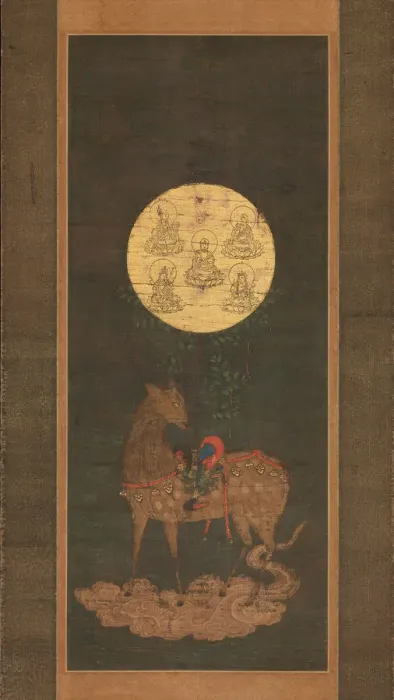 Framed Print : Deer Mandala of Kasuga Shrine, late 14th century. Creator: Unknown Framed Print : Deer Mandala of Kasuga Shrine, late 14th century. Creator: Unknown