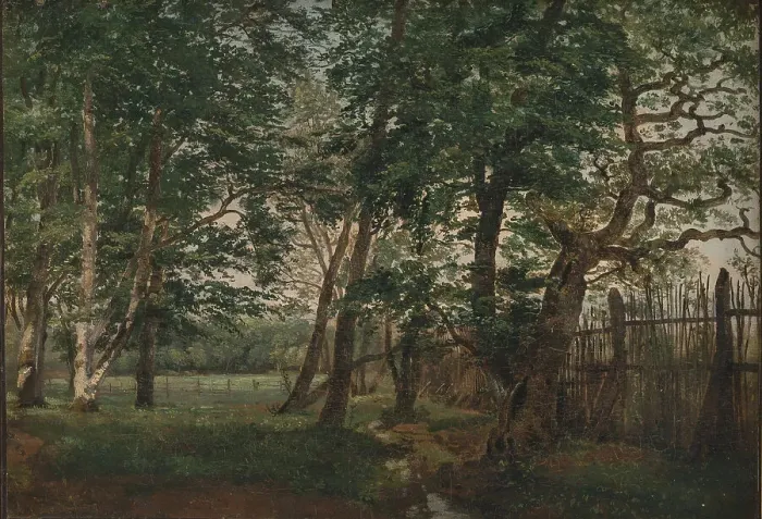 Framed Print : The Deer Park North of Copenhagen, 1844. Creator: Dankvart Dreyer Framed Print : The Deer Park North of Copenhagen, 1844. Creator: Dankvart Dreyer