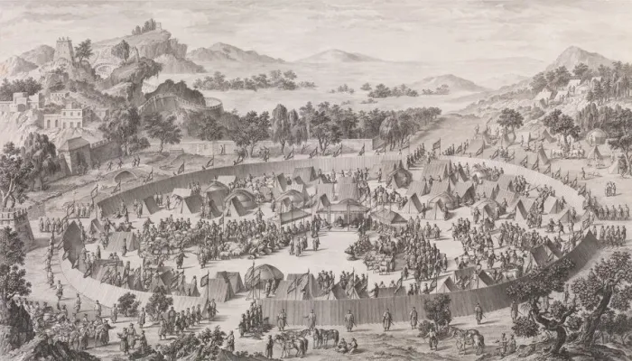 Framed Print : The Defeat of Chief Us-Turfan and his City, 1774. Creator: Pierre Philippe Choffard Framed Print : The Defeat of Chief Us-Turfan and his City, 1774. Creator: Pierre Philippe Choffard