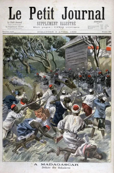 Framed Print : Defeat of the Sakalava, Madagascar, 1898. Artist: F Meaulle Framed Print : Defeat of the Sakalava, Madagascar, 1898. Artist: F Meaulle