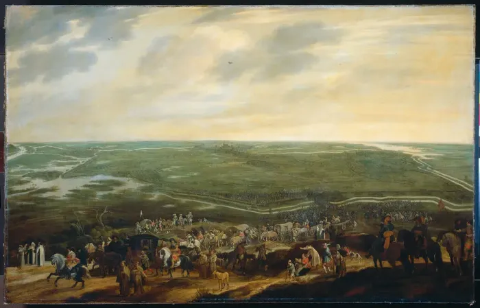 Framed Print : The defeated Spanish garrison leaving s-Hertogenbosch, 17 September 1629. Artist: Hillegaert, Paulus van (1596-1640) Framed Print : The defeated Spanish garrison leaving s-Hertogenbosch, 17 September 1629. Artist: Hillegaert, Paulus van (1596-1640)