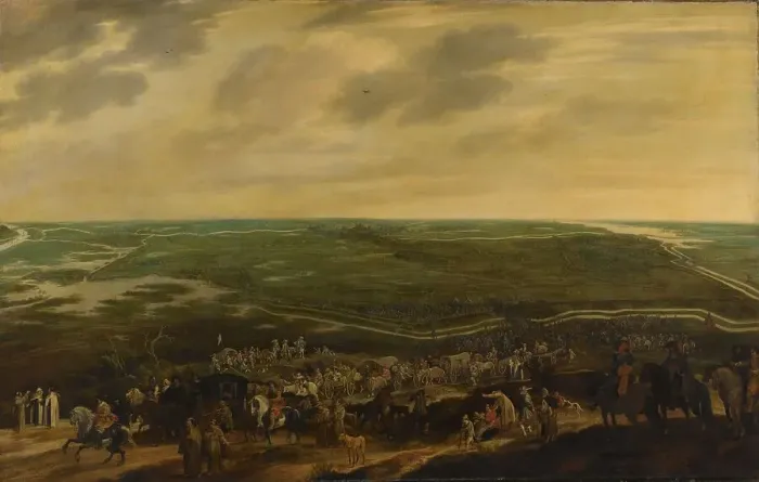 Framed Print : The Defeated Spanish Garrison Leaving s-Hertogenbosch, 17 September 1629, c.1630-c.1635. Creator: Pauwels van Hillegaert I Framed Print : The Defeated Spanish Garrison Leaving s-Hertogenbosch, 17 September 1629, c.1630-c.1635. Creator: Pauwels van Hillegaert I