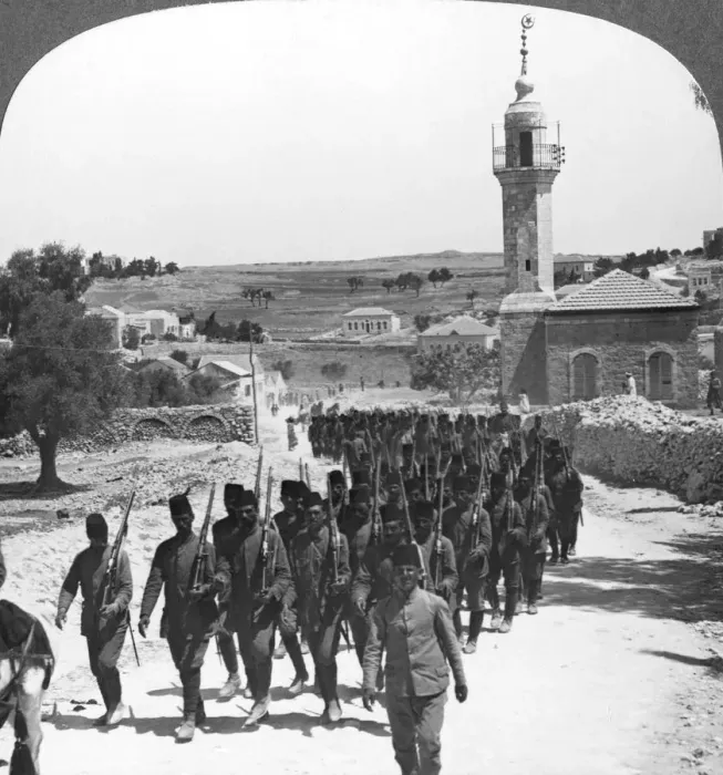 Framed Print : Defeated Turkish soldiers, Palestine, World War I, c1917-c1918. Artist: Realistic Travels Publishers Framed Print : Defeated Turkish soldiers, Palestine, World War I, c1917-c1918. Artist: Realistic Travels Publishers