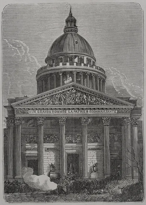 Framed Print : Defence of the Pantheon barricade, Paris Commune, France, 1871. Creator: Unknown Framed Print : Defence of the Pantheon barricade, Paris Commune, France, 1871. Creator: Unknown