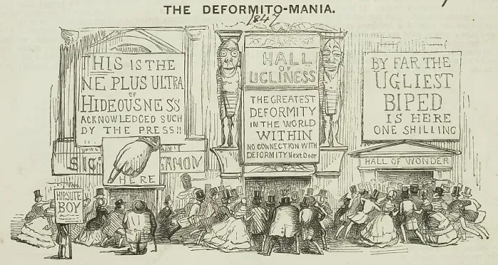 Framed Print : The Deformito-Mania, 1847. Creator: Unknown Framed Print : The Deformito-Mania, 1847. Creator: Unknown
