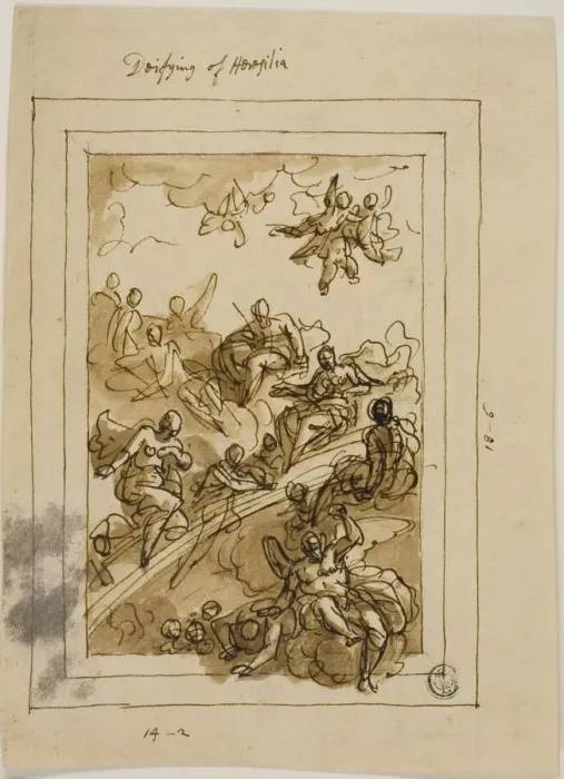 Framed Print : Deifying of Horofilia, n. d. Creator: Sir James Thornhill Framed Print : Deifying of Horofilia, n. d. Creator: Sir James Thornhill