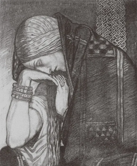Framed Print : Deirdre of the Sorrows (From: Voices from the Hills). Artist: Duncan, John (1866-1945)