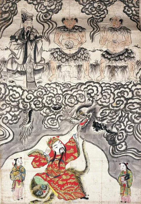 Framed Print : The deities of medicine, (unknown date). Creator: Unknown Framed Print : The deities of medicine, (unknown date). Creator: Unknown