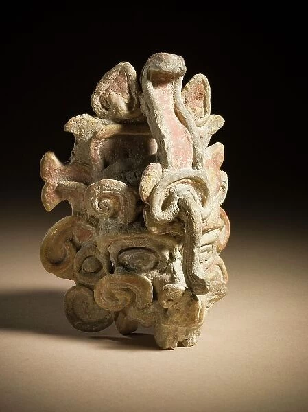 Deity Head, Mexico, Chiapas, Maya, 200-500. Creator: Unknown