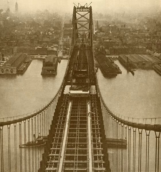 The Delaware River Suspension Bridge, c1930. Creator: Unknown
