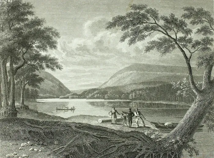 Framed Print : Delaware Water Gap, 1830. Creator: Asher Brown Durand Framed Print : Delaware Water Gap, 1830. Creator: Asher Brown Durand