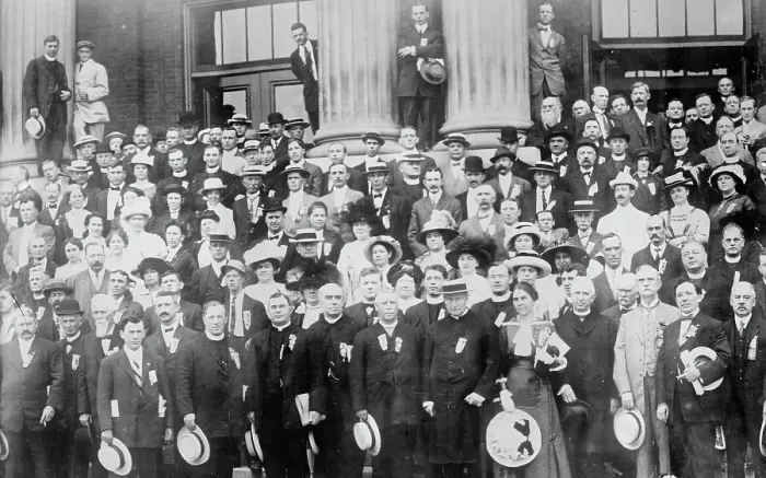 Framed Print : Delegates to Catholic conference, Milwaukee, 1913. Creator: Bain News Service Framed Print : Delegates to Catholic conference, Milwaukee, 1913. Creator: Bain News Service