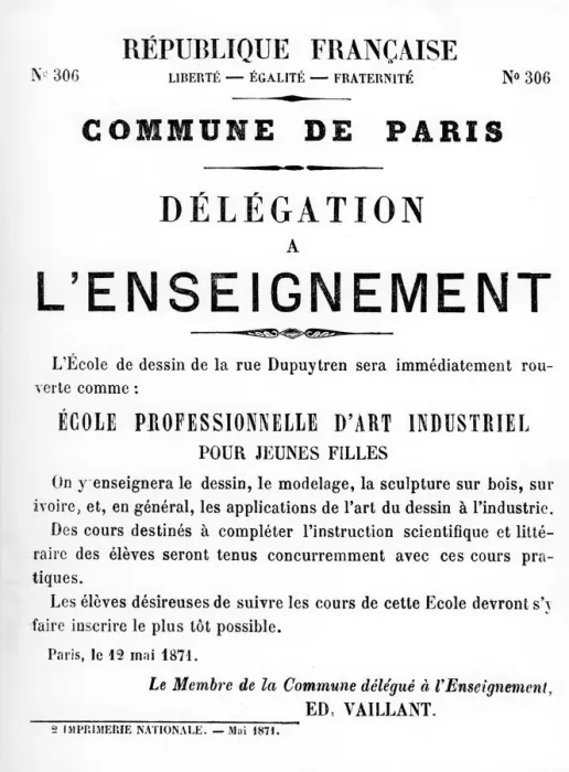 Framed Print : Delegation a L Enseignement, from French Political posters of the Paris Commune, May 1871 Framed Print : Delegation a L Enseignement, from French Political posters of the Paris Commune, May 1871