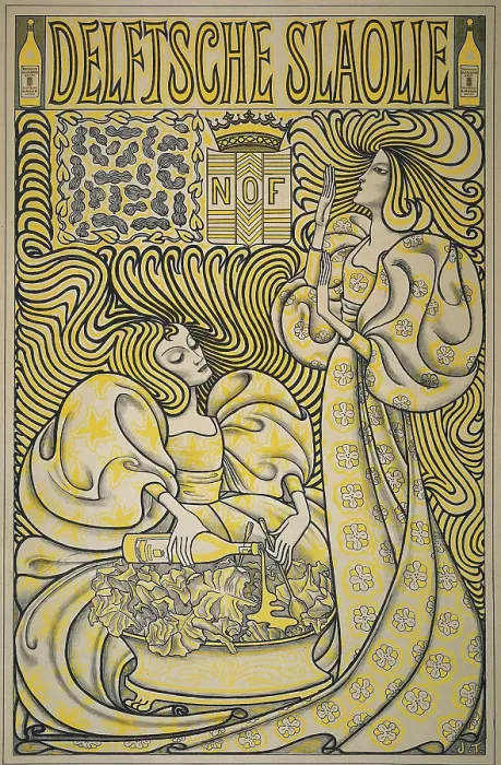 Framed Print : Delft Salad Oil, 1894. Creator: Toorop, Jan (1858-1928)