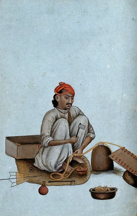 Framed Print : Delhi: a goldsmith at work, (between 1800 and 1899?). Creator: Unknown