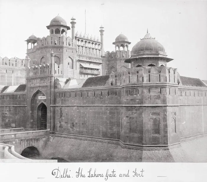 Framed Print : Delhi, The Laore Gate and Fort, Late 1860s. Creator: Samuel Bourne Framed Print : Delhi, The Laore Gate and Fort, Late 1860s. Creator: Samuel Bourne