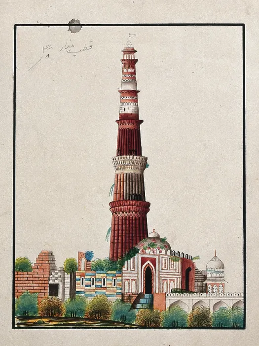 Framed Print : Delhi: The Qutab Minar, (between 1800 and 1899?). Creator: Unknown Framed Print : Delhi: The Qutab Minar, (between 1800 and 1899?). Creator: Unknown