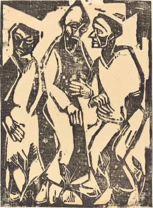 Framed Print : Deliberation (Beratung), 1913. Creator: Christian Rohlfs Framed Print : Deliberation (Beratung), 1913. Creator: Christian Rohlfs