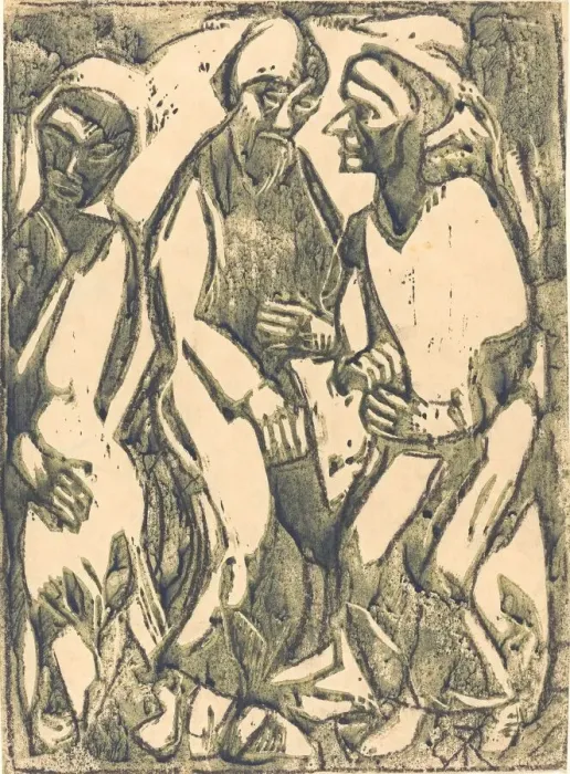 Framed Print : Deliberation (Beratung), 1913. Creator: Christian Rohlfs Framed Print : Deliberation (Beratung), 1913. Creator: Christian Rohlfs