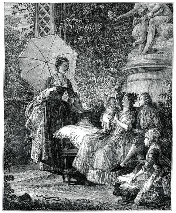 Framed Print : The Delight Of Motherhood, (1885). Artist: Moreau Framed Print : The Delight Of Motherhood, (1885). Artist: Moreau