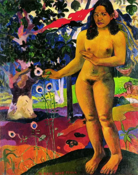 Framed Print : Delightful Land (Te Nave Nave Fenua), 1892. Creator: Gauguin, Paul Eugene Henri (1848-1903) Framed Print : Delightful Land (Te Nave Nave Fenua), 1892. Creator: Gauguin, Paul Eugene Henri (1848-1903)
