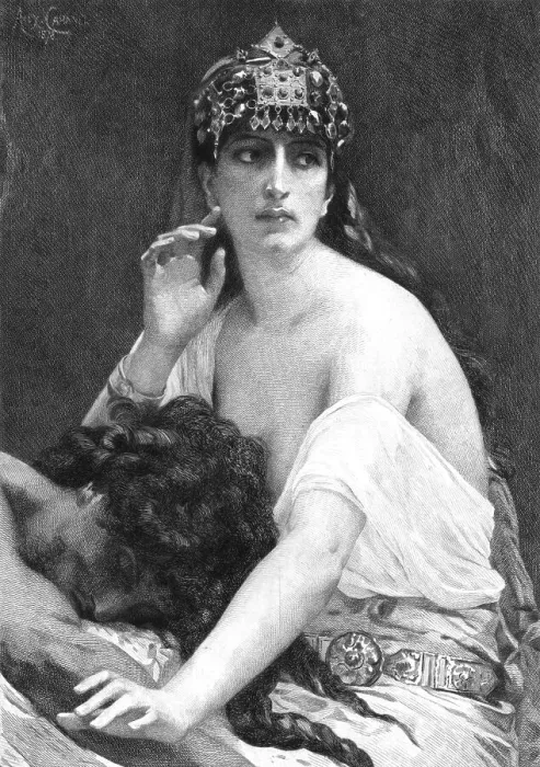 Framed Print : Delilah, after Alexandre Cabanel, c1880-83. Creator: Charles Theodore Deblois Framed Print : Delilah, after Alexandre Cabanel, c1880-83. Creator: Charles Theodore Deblois