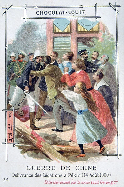 The deliverance of the diplomatic staff in Peking, China, Boxer Rebellion, 14 August 1900