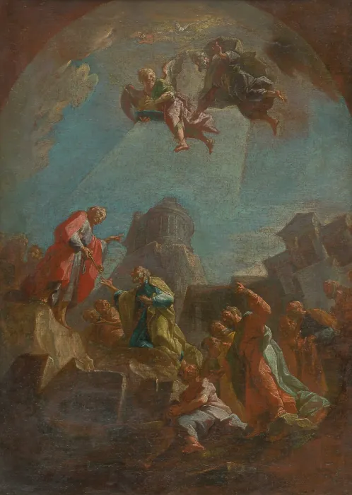 Framed Print : Delivery of the Keys to Saint Peter, 1790-1800. Creator: Josef Anton Zoller Framed Print : Delivery of the Keys to Saint Peter, 1790-1800. Creator: Josef Anton Zoller