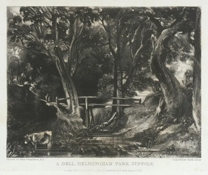 Framed Print : A Dell, Helmingham Park, Suffolk, 1830. Creator: David Lucas Framed Print : A Dell, Helmingham Park, Suffolk, 1830. Creator: David Lucas
