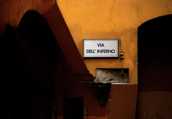 Framed Print : Via dell'Inferno (Hell Street), Bologna old town, Italy, 2013. Creator: LTL Framed Print : Via dell'Inferno (Hell Street), Bologna old town, Italy, 2013. Creator: LTL