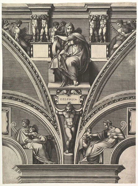 The Delphic Sibyl; from the series of Prophets and Sibyls in the Sistine Chapel, 1570-75
