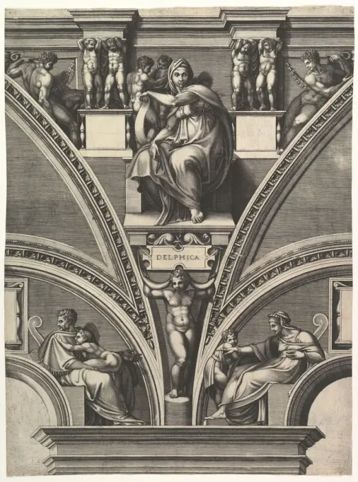 Framed Print : The Delphic Sibyl; from the series of Prophets and Sibyls in the Sistine Chapel, 1570-75 Framed Print : The Delphic Sibyl; from the series of Prophets and Sibyls in the Sistine Chapel, 1570-75