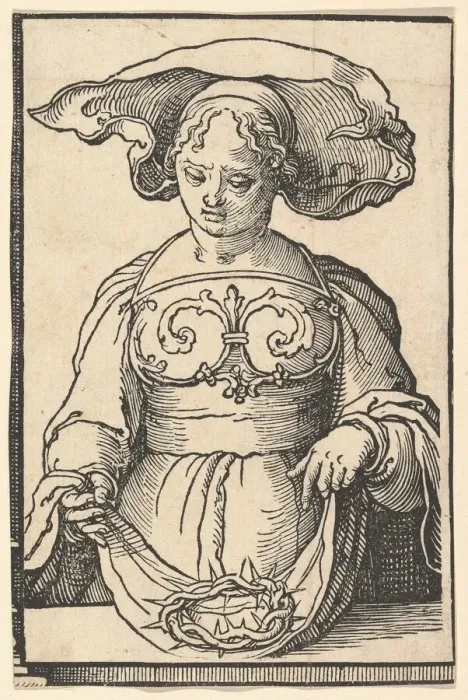 Framed Print : Delphic Sibyl, from the series of Sibyls, ca. 1530. Creator: Lucas van Leyden Framed Print : Delphic Sibyl, from the series of Sibyls, ca. 1530. Creator: Lucas van Leyden