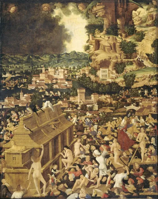 Framed Print : The Deluge, 1450-1499. Artist: Anonymous Framed Print : The Deluge, 1450-1499. Artist: Anonymous