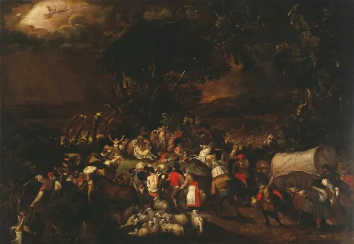 Framed Print : The Deluge, 16th century. Artist: Anonymous Framed Print : The Deluge, 16th century. Artist: Anonymous