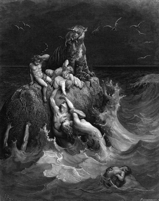 Framed Print : The Deluge, 1866 Framed Print : The Deluge, 1866
