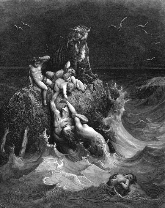 Framed Print : The Deluge, 1866. Artist: Gustave Dore Framed Print : The Deluge, 1866. Artist: Gustave Dore