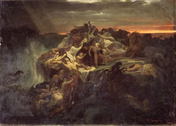 Framed Print : The Deluge, 1869. Artist: Vereshchagin, Vasili Petrovich (1835-1909) Framed Print : The Deluge, 1869. Artist: Vereshchagin, Vasili Petrovich (1835-1909)
