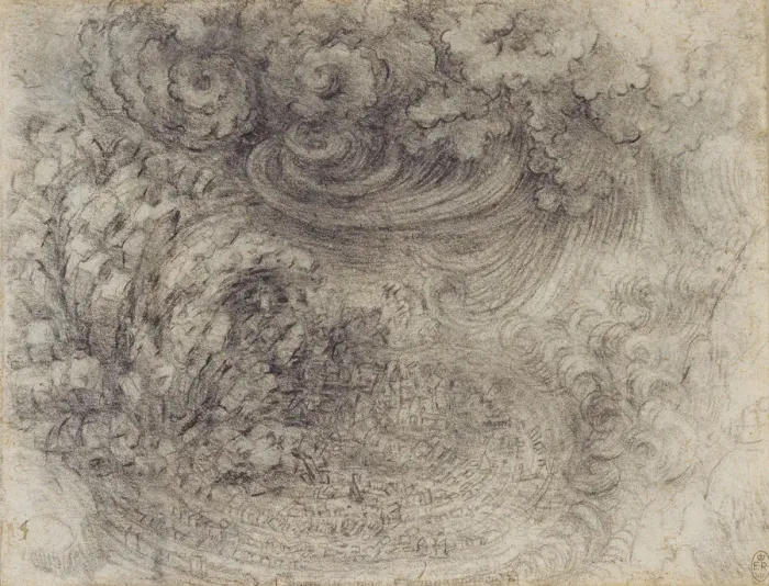Framed Print : A deluge, ca 1517 Framed Print : A deluge, ca 1517