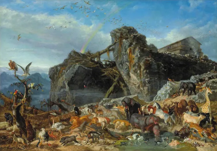 Framed Print : After the Deluge, ca 1865. Creator: Palizzi, Filippo (1818-1899) Framed Print : After the Deluge, ca 1865. Creator: Palizzi, Filippo (1818-1899)